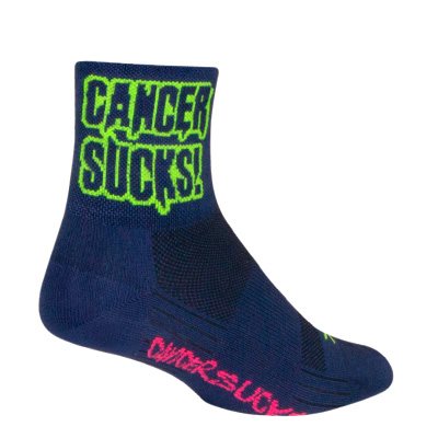 SGX 3.5" Cancer Sucks Navy socks